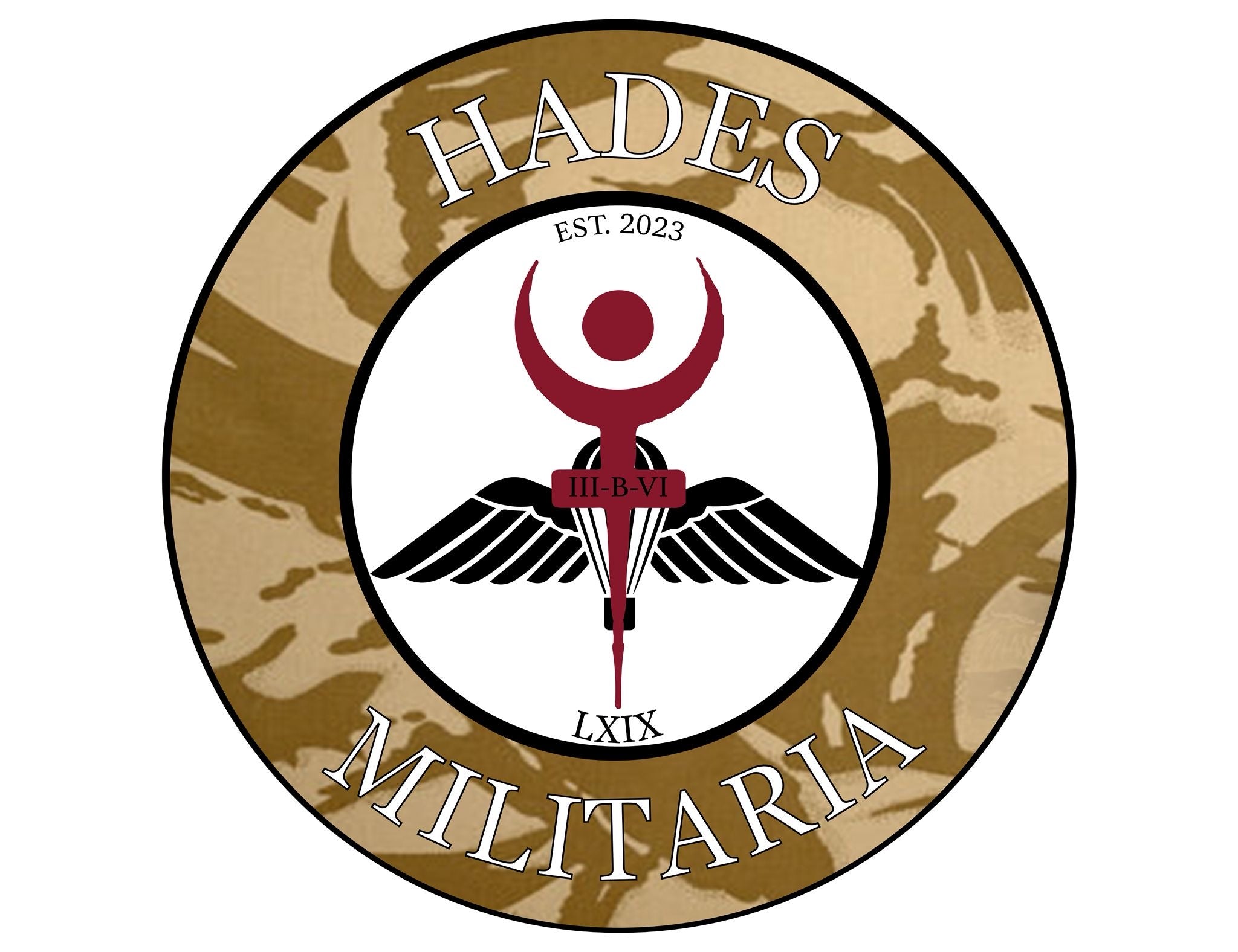 Hades Militaria Logo T-shirt - Desert DPM Camouflage